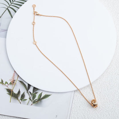 [⭐Hevara Jewelry]PARENTESI NECKLACE PINK GOLD