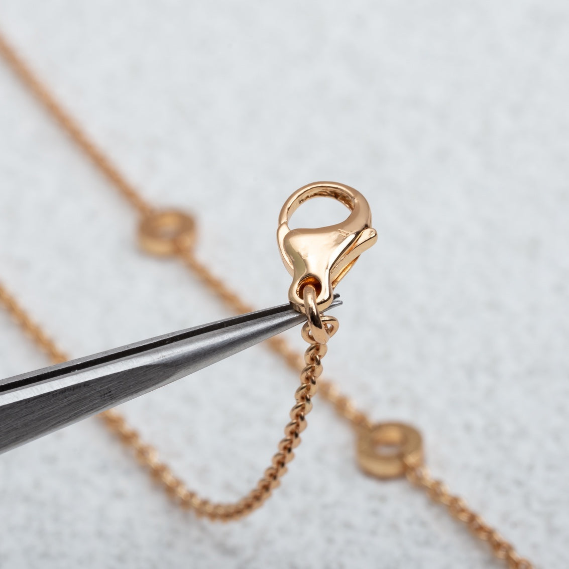 [⭐Hevara Jewelry]PARENTESI NECKLACE PINK GOLD DIAMOND