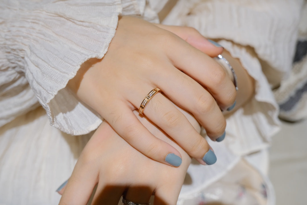 [⭐Hevara Jewelry]LOVE RING 2.65MM DIAMOND