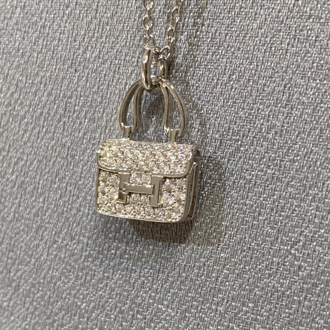 [⭐Hevara Jewelry]CONSTANCE PEDANT DIAMOND NECKLACE