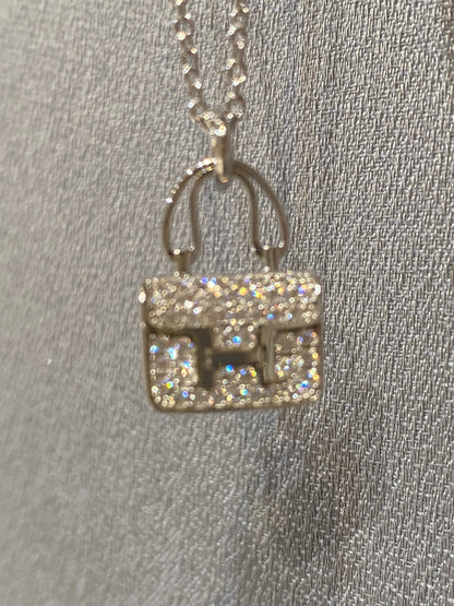 [⭐Hevara Jewelry]CONSTANCE PEDANT DIAMOND NECKLACE