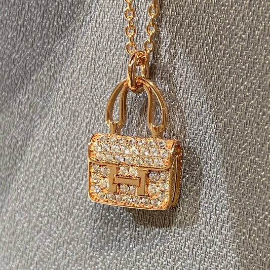[⭐Hevara Jewelry]CONSTANCE PEDANT DIAMOND NECKLACE
