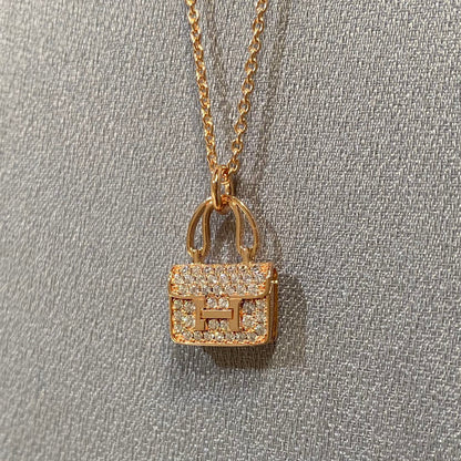 [⭐Hevara Jewelry]CONSTANCE PEDANT DIAMOND NECKLACE