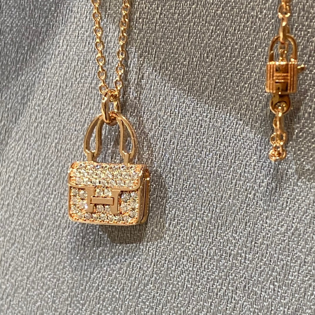 [⭐Hevara Jewelry]CONSTANCE PEDANT DIAMOND NECKLACE