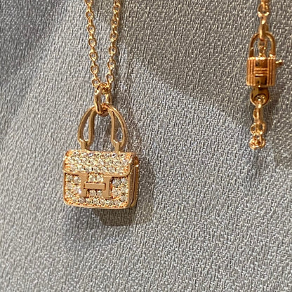 [⭐Hevara Jewelry]CONSTANCE PEDANT DIAMOND NECKLACE