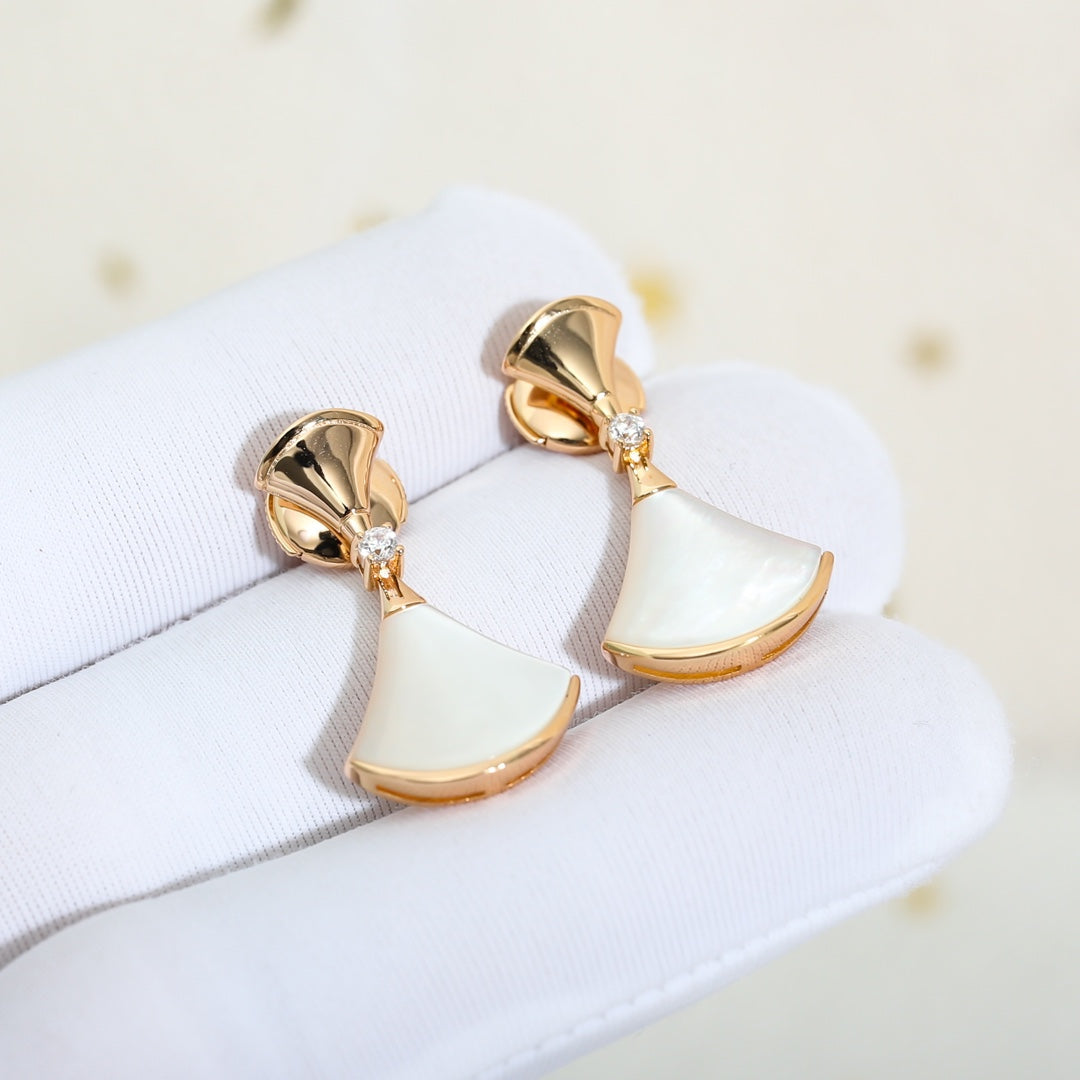 [⭐Hevara Jewelry]DREAM MOP PINK GOLD EARRINGS