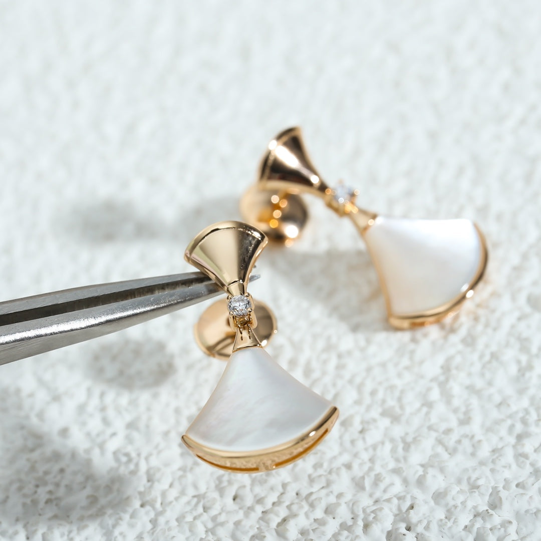 [⭐Hevara Jewelry]DREAM MOP PINK GOLD EARRINGS