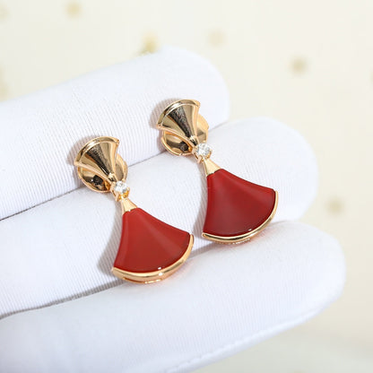 [⭐Hevara Jewelry]DREAM Carnelian PINK GOLD EARRINGS