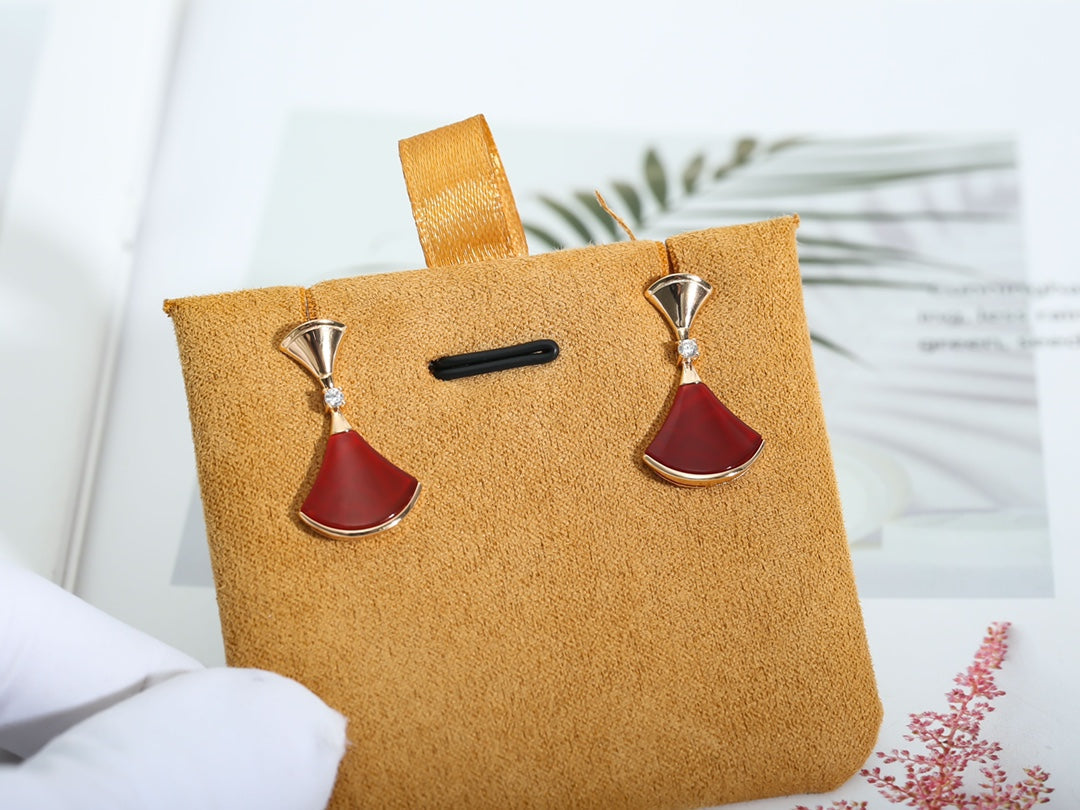 [⭐Hevara Jewelry]DREAM Carnelian PINK GOLD EARRINGS