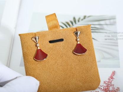 [⭐Hevara Jewelry]DREAM Carnelian PINK GOLD EARRINGS