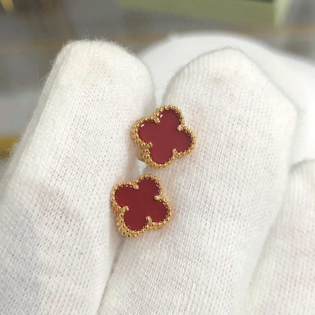 [⭐Hevara Jewelry]CLOVER MINI GOLD EARRINGS