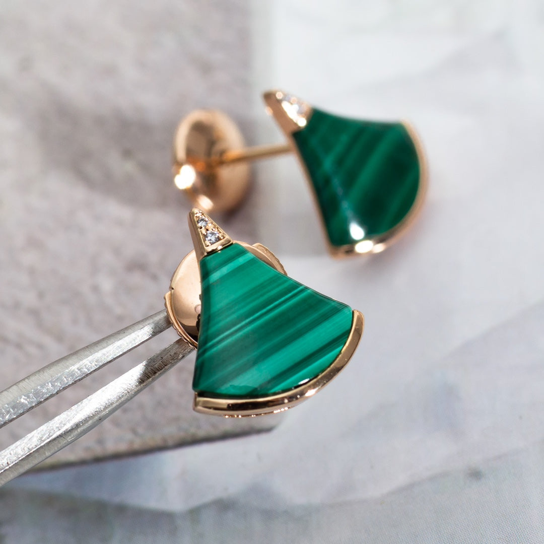 [⭐Hevara Jewelry]DIVAS DREAM EARRINGS PINK GOLD
