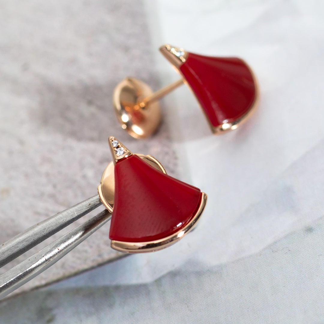[⭐Hevara Jewelry]DIVAS DREAM EARRINGS PINK GOLD