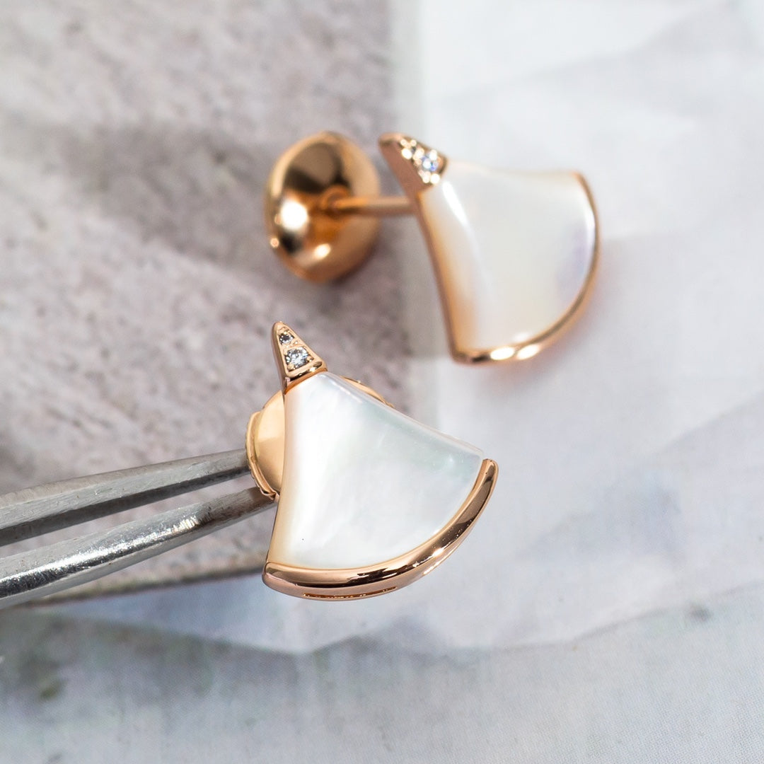 [⭐Hevara Jewelry]DIVAS DREAM EARRINGS PINK GOLD