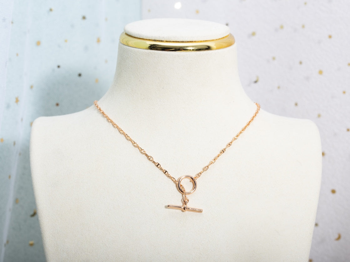 [⭐Hevara Jewelry]ECHAPPEE NECKLACE PINK GOLD