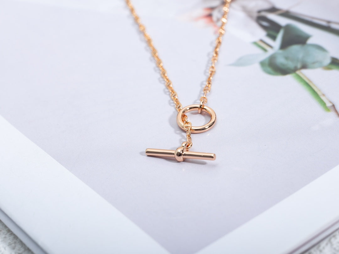 [⭐Hevara Jewelry]ECHAPPEE NECKLACE PINK GOLD