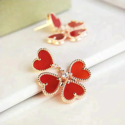 [⭐Hevara Jewelry]SWEET CLOVER CARNELIAN EARRINGS