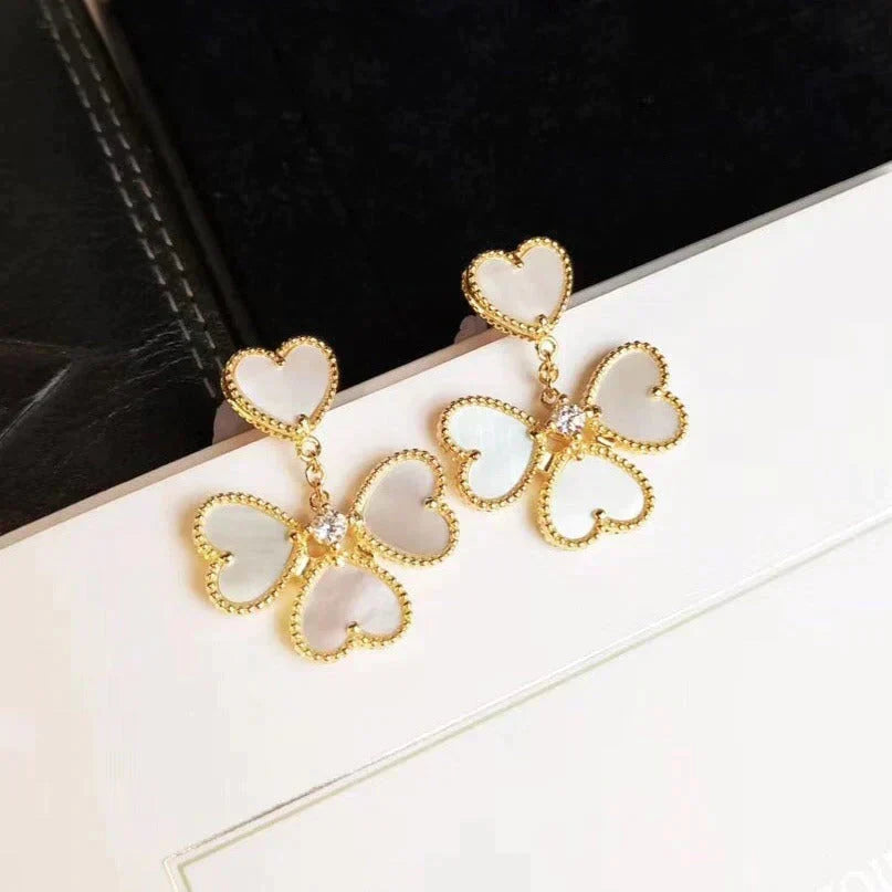 [⭐Hevara Jewelry]CLOVER SWEET WHITE MOP EARRINGS