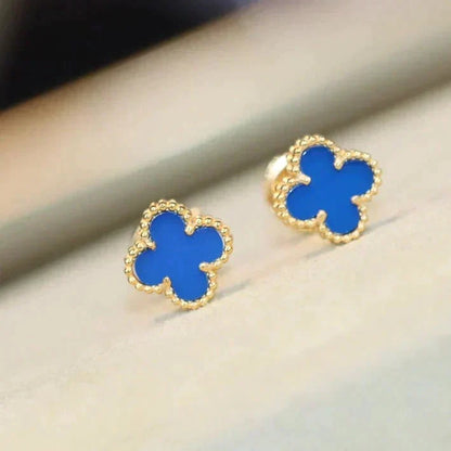 [⭐Hevara Jewelry]CLOVER MINI 9.5MM TURQUOISE EARRINGS