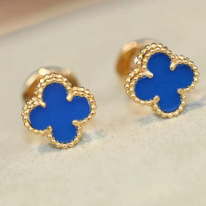 [⭐Hevara Jewelry]CLOVER MINI 9.5MM TURQUOISE EARRINGS