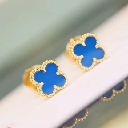 [⭐Hevara Jewelry]CLOVER MINI 9.5MM TURQUOISE EARRINGS