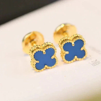 [⭐Hevara Jewelry]CLOVER MINI 9.5MM TURQUOISE EARRINGS
