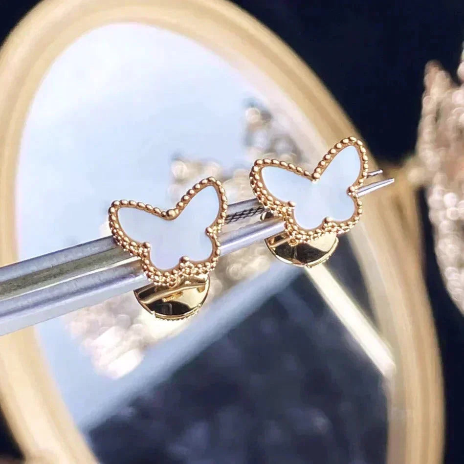 [⭐Hevara Jewelry]SWEET BUTTERFLY MOP EARSTUDS
