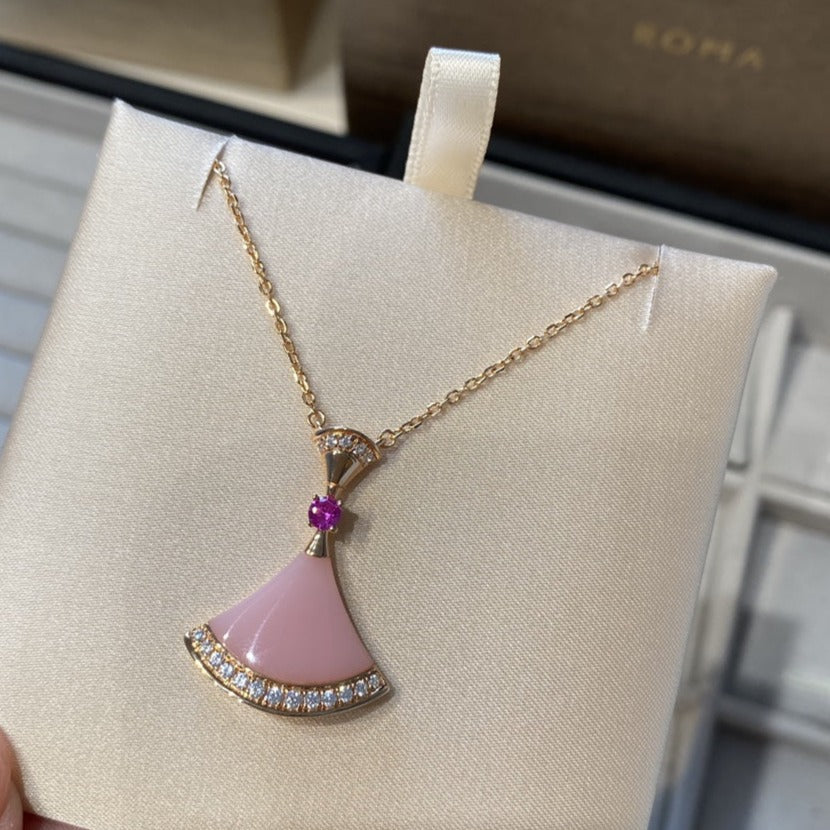 [⭐Hevara Jewelry]DREAM NECKLACE PINK OPAL