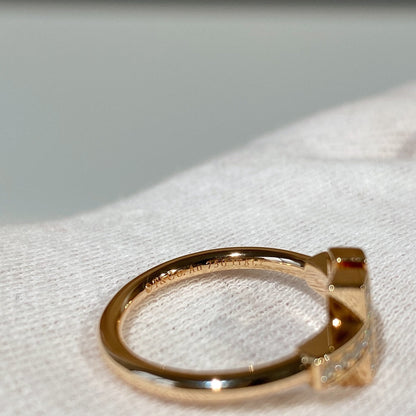 [Hevara Jewelry]T WIRE MOP DIAMOND RING PINK GOLD