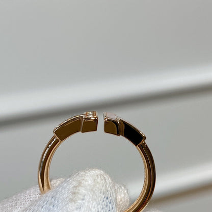[Hevara Jewelry]T WIRE MOP DIAMOND RING PINK GOLD