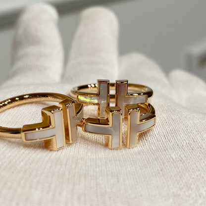 [Hevara Jewelry] WIRE MOP RING PINK GOLD