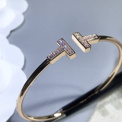 [Hevara Jewelry]T BRACELET PINK GOLD 1.8MM DIAMOND