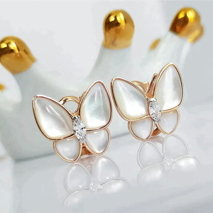 [⭐Hevara Jewelry]BUTTERFLY MOP DIAMOND EARRINGS