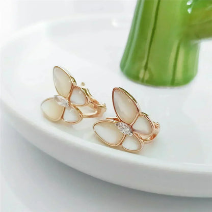 [⭐Hevara Jewelry]BUTTERFLY MOP DIAMOND EARRINGS