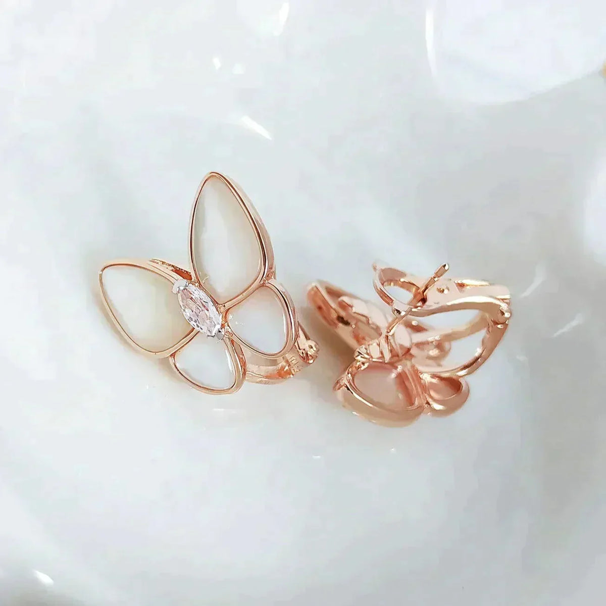 [⭐Hevara Jewelry]BUTTERFLY MOP DIAMOND EARRINGS