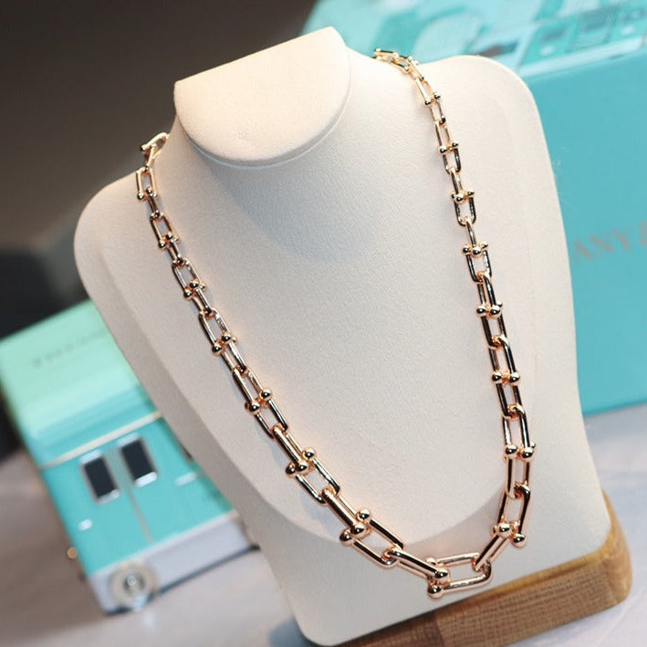[Hevara Jewelry]HARDWEAR LINK GOLD NECKLACE