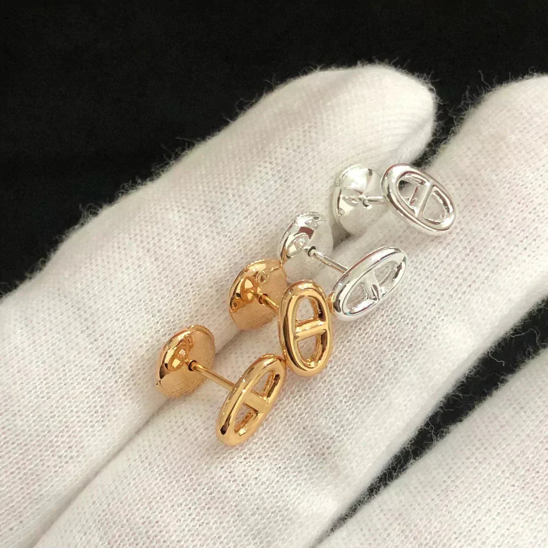 [⭐Hevara Jewelry]CHAINE SMALL EARRINGS GOLD AND SILVER