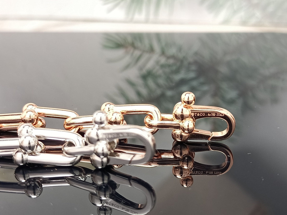[Hevara Jewelry]HARDWEAR BRACELET PINK GOLD AND SILVER DIAMOND
