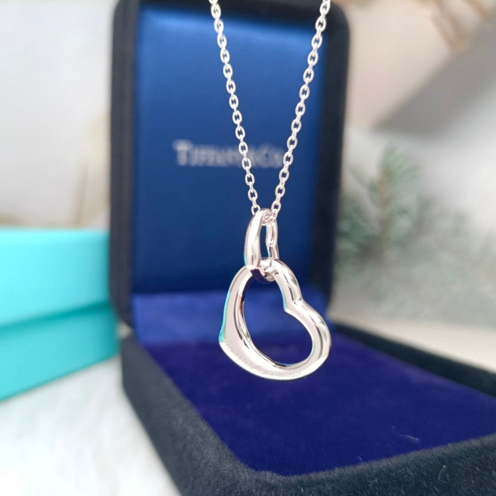 [Hevara Jewelry]DOUBLE HEART SILVER NECKLACE
