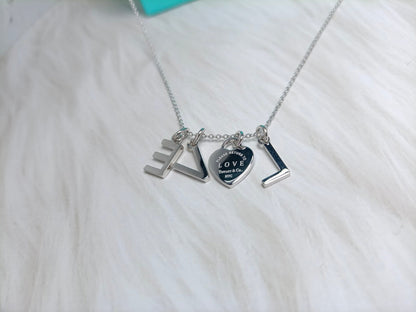 [Hevara Jewelry]LOVE TEXT PEDANT NECKLACE