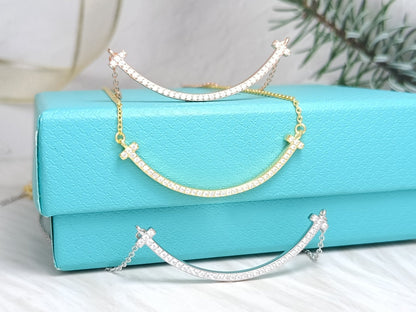 [Hevara Jewelry]BIG SMILE PEDANT DIAMOND NECKLACE