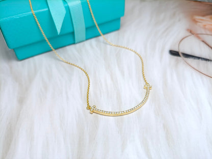 [Hevara Jewelry]BIG SMILE PEDANT DIAMOND NECKLACE