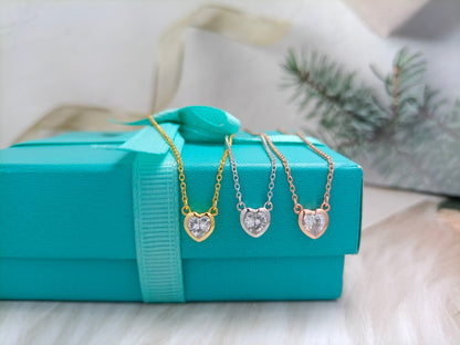 [Hevara Jewelry]HEART BIG DIAMOND NECKLACE
