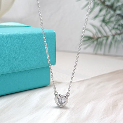 [Hevara Jewelry]HEART BIG DIAMOND NECKLACE