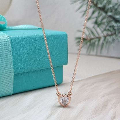 [Hevara Jewelry]HEART BIG DIAMOND NECKLACE