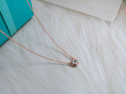 [Hevara Jewelry]HEART BIG DIAMOND NECKLACE