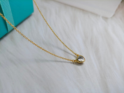 [Hevara Jewelry]HEART BIG DIAMOND NECKLACE