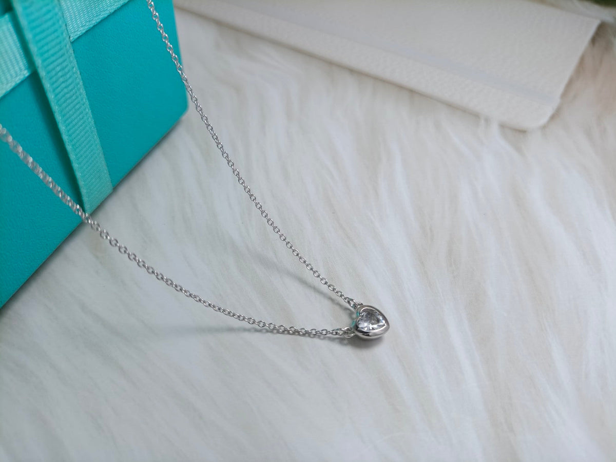 [Hevara Jewelry]HEART BIG DIAMOND NECKLACE