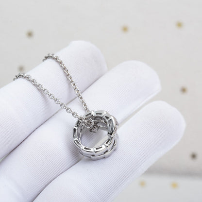 [⭐Hevara Jewelry]SERPENTI SILVER NECKLACE DIAMOND