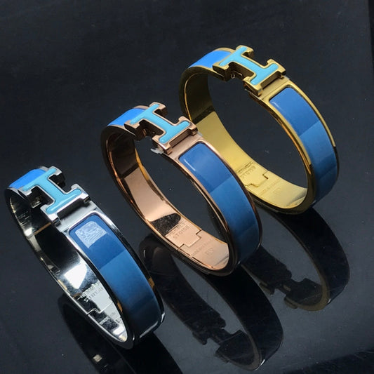 [⭐Hevara Jewelry]H BRACELET BLUE RAINBOW CERAMIC